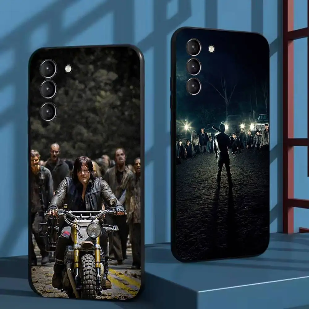 TWD เคสโทรศัพท์สำหรับซัมซุงกาแล็คซี่ A73,72,51,53,52,71,22,5G,โน้ต,J7,8,9 ปกนุ่มสีดำ