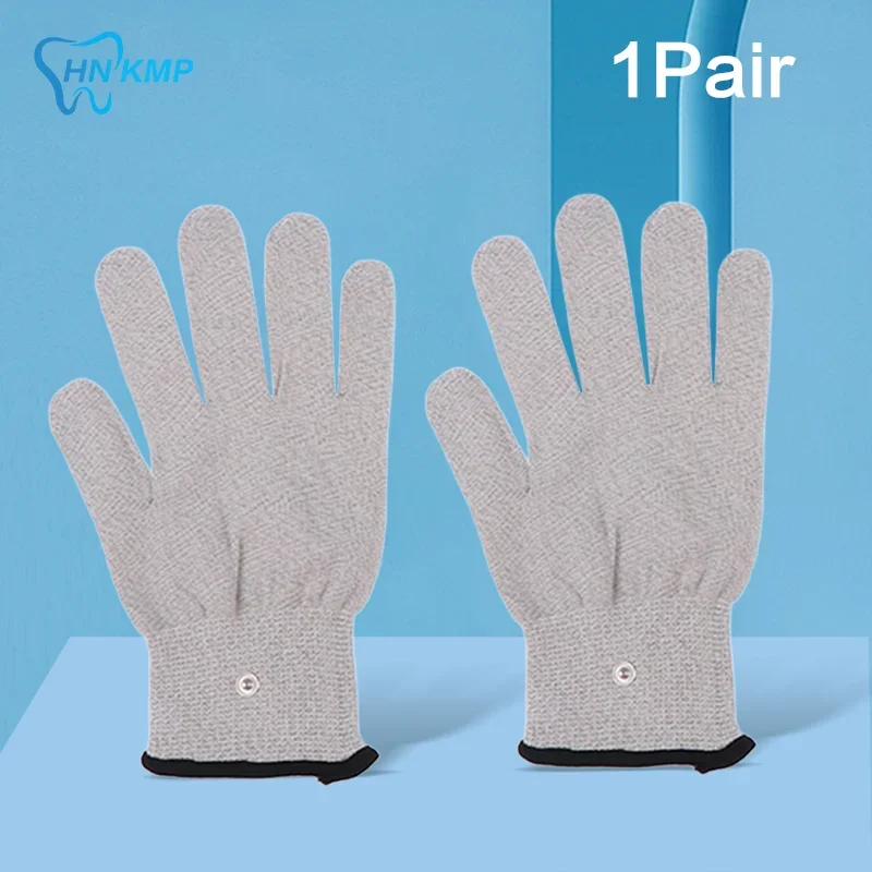 

TENS Conductive Silver Fiber Gloves Socks Bracers Acupuncture Body Massage Tool Digital EMS Electro stimulation Hand Massager