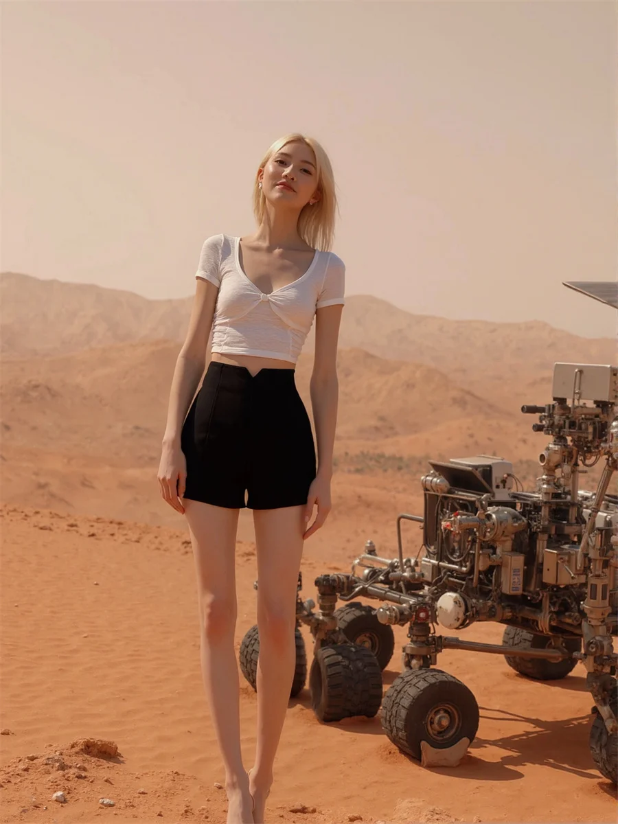 반바지 여성 와이드 레그 스웨트 짧은 패브릭 신축성있는 허리 조절 가능한 Drawstring 완벽한 여름 한국 Beachwear Daily Relaxed Style