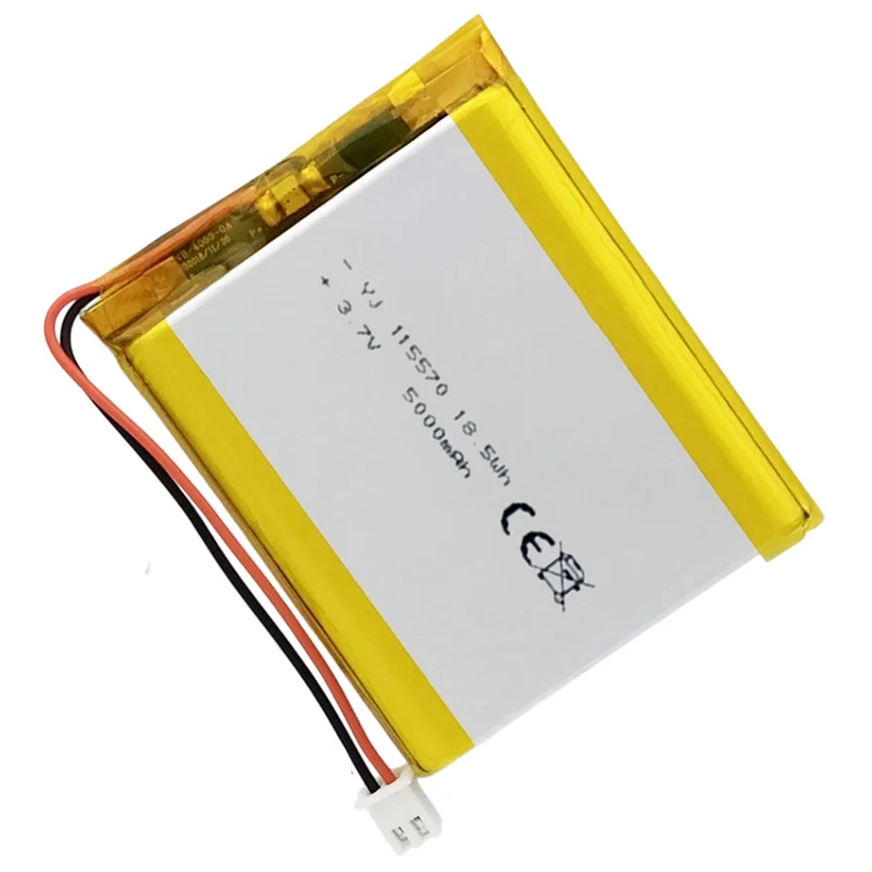 Brandneue 3,7 V Lithium-Polymer-Batterie 5000 mAh 115570, weiches Paket für Geräte, elektronische Geräte, Tablet-DVD-Batterien