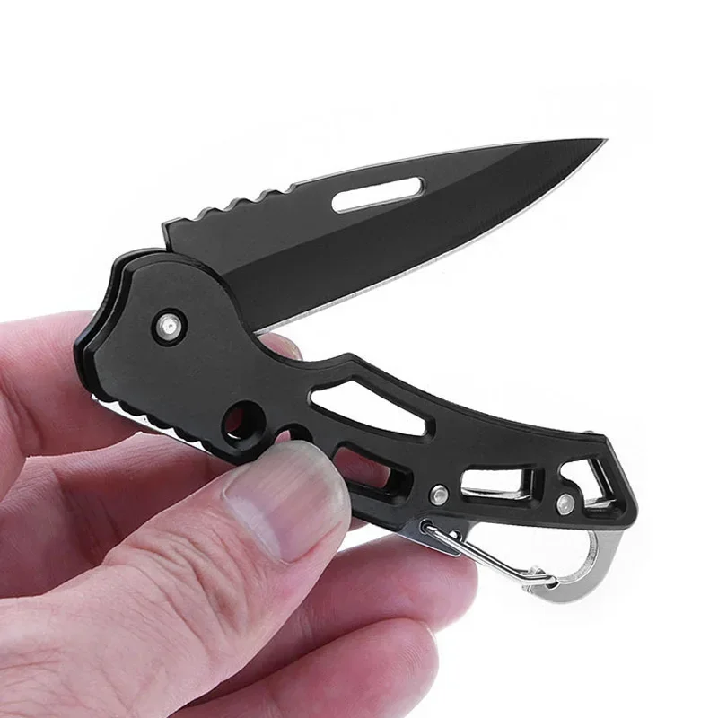 Cuchillo táctico militar de bolsillo pequeño, hoja plegable de acero inoxidable, multiherramienta de caza y pesca, herramientas manuales de