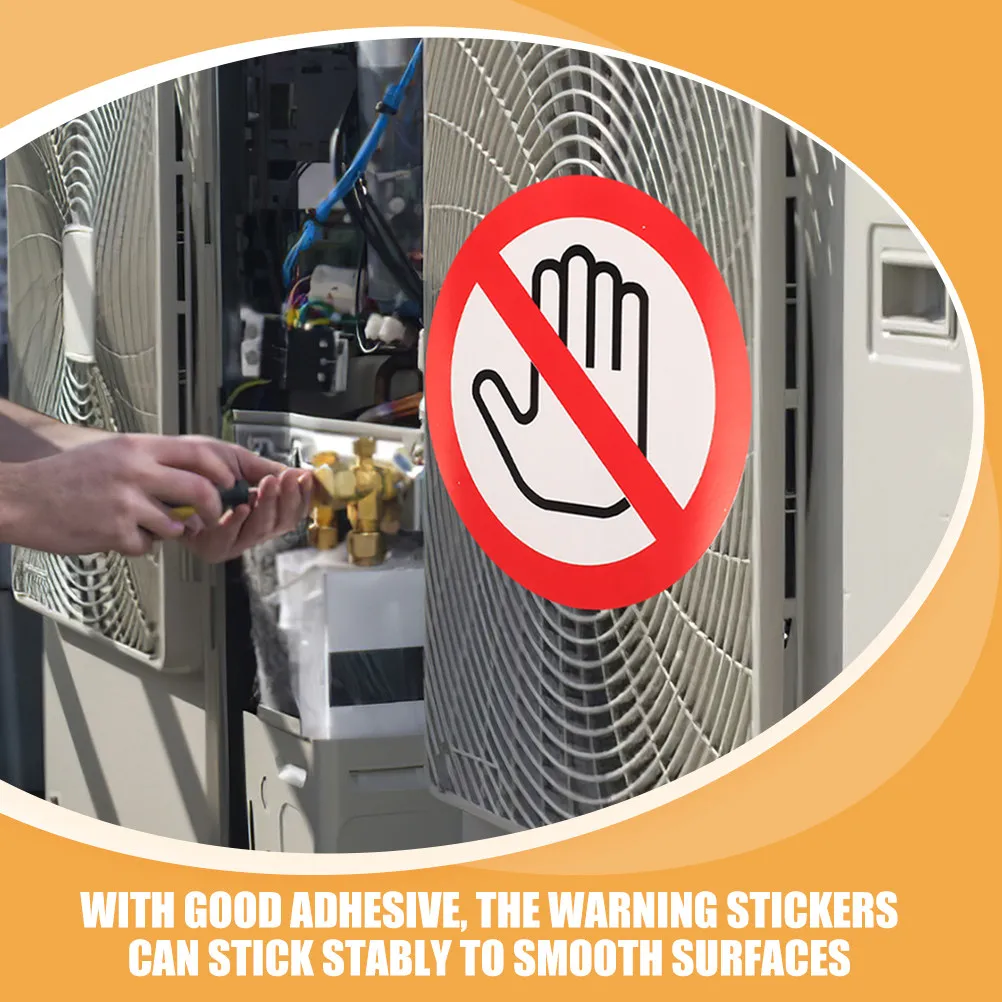 

6Pcs Warning Stickers Do Not Touch Labels Adhesive Security Signs Safety Machine Caution Decals Device No Touch Warning Sign