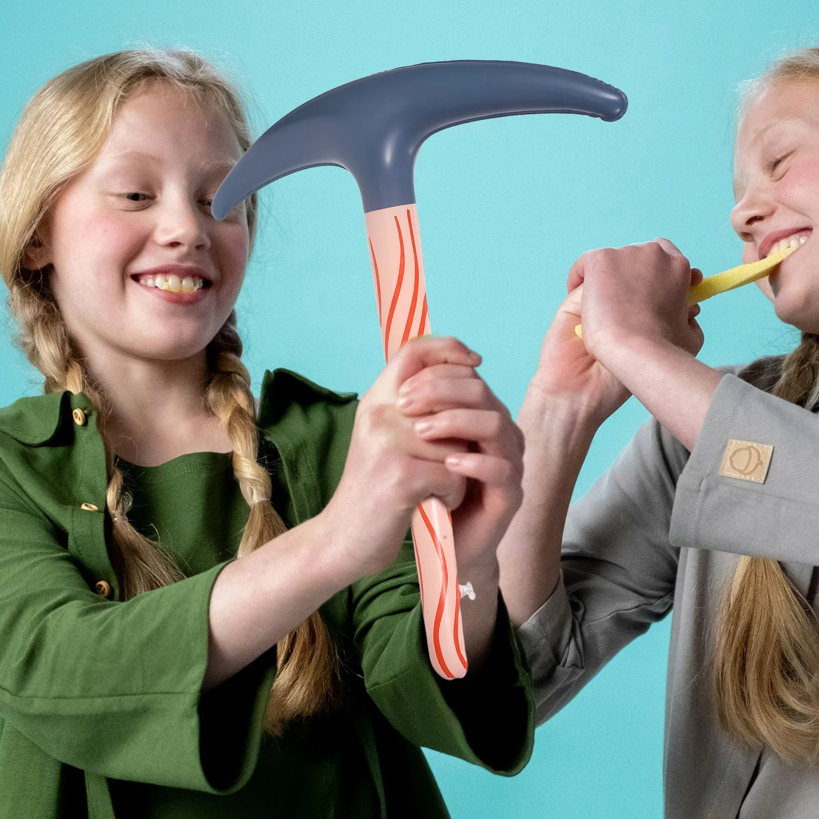 

2 Pcs Toys Inflatable Axe Large Pool Props Hard Cross-shaped Decoration Funny Balloon Cosplay Tools Party