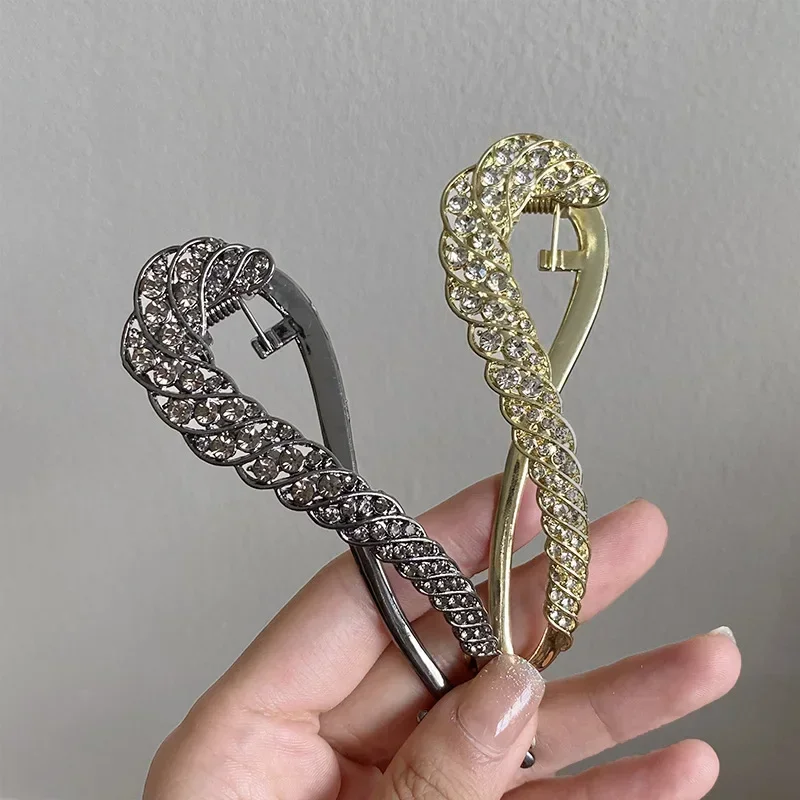 

Hair Accessories Rhinestone Hair Clasp Barrettes Irregular Women Hair Clip Girl Claw Hairpins Frog Buckle Ponytail Clip