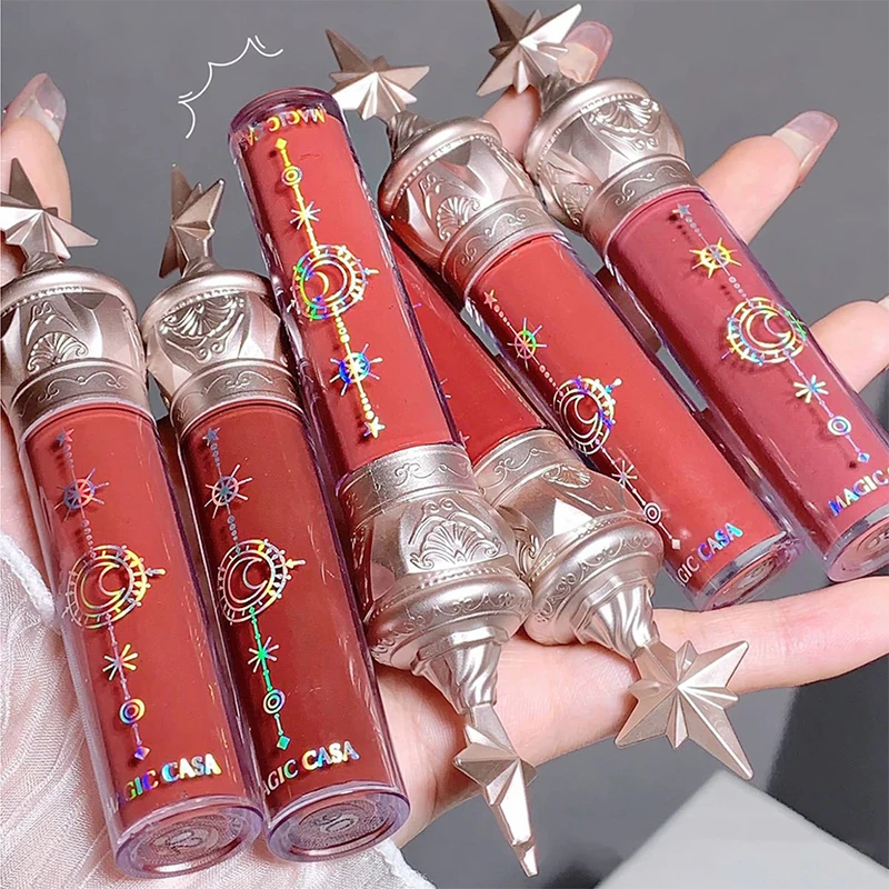 2024 New Moisturizing Lip stain Mirror Lip Gloss Set Glass Glow Matte Lip tint Lipstick Star Cosmetics