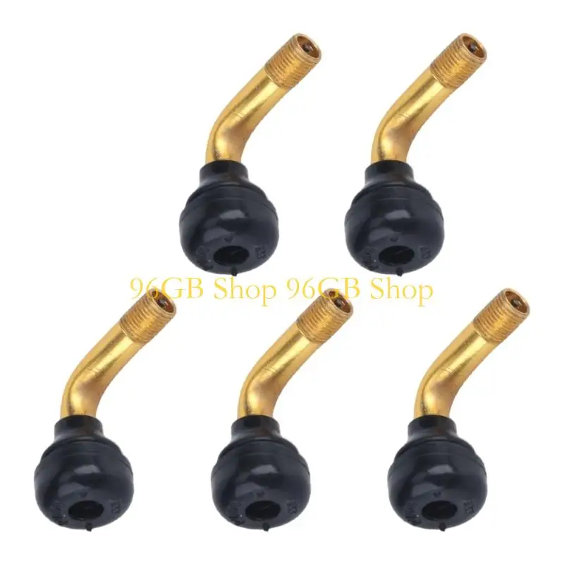 96GB High Pressure Motorcycle Tire Valves Stem With Reverse Stoppers Copper Bent Design For Scooters And Off Roading