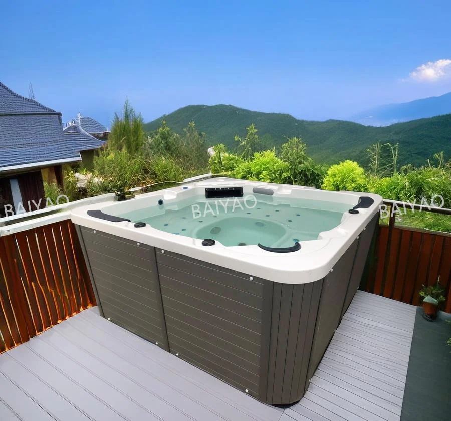 Tubo caliente Jakuzzy independiente, bañera de hidromasaje para exteriores, Spa, bañera de masaje Yacuzzi acrílica, bañeras, piscina para 5 y 6 personas
