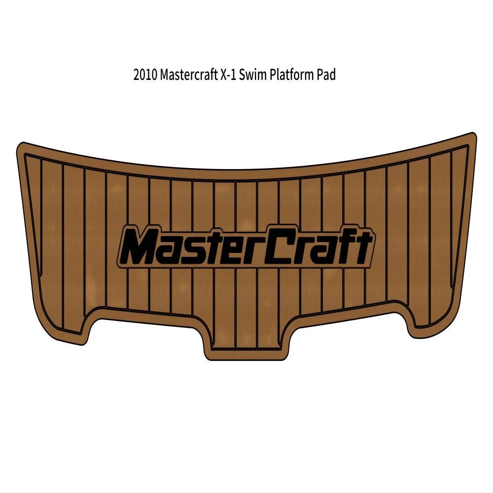 

2010 Mastercraft X-1 Swim Platform Pad Boat EVA Foam Faux Teak Deck Напольный коврик SeaDek MarineMat Gatorstep Style Самоклеящийся