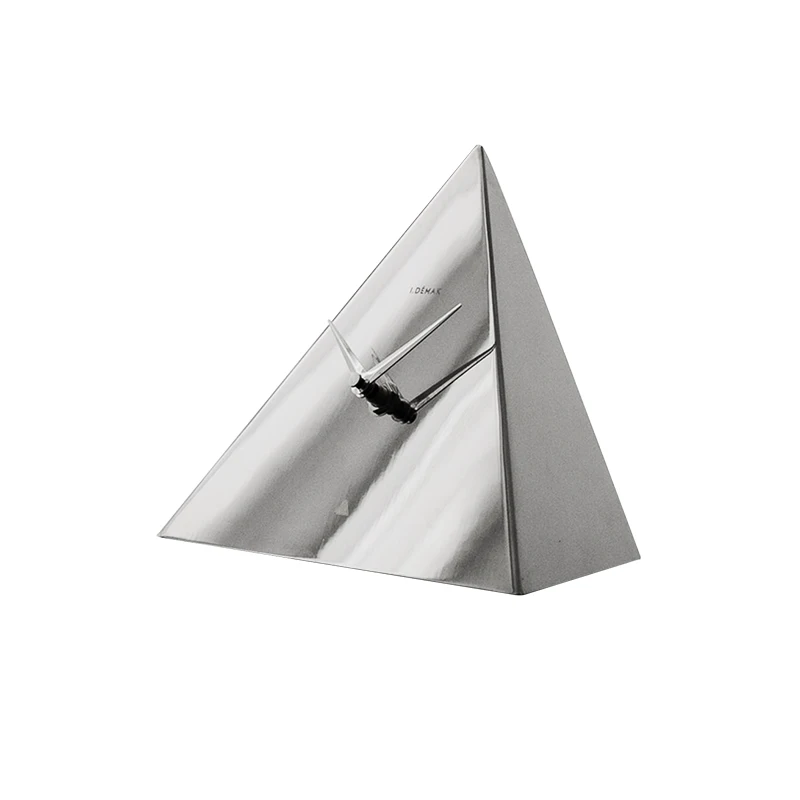 Mirror Surface Desk Clocks Bauhaus Style Timepiece Minimalist Modern Table Clock Silent Non-Ticking Home Office Decoration