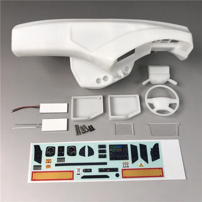 Simulation Plastic Internal Center Console Cab Left Right for 1/14 Tamiya RC Truck Car BENZ ACRTOS AROCS 3363 1851 Parts Toys