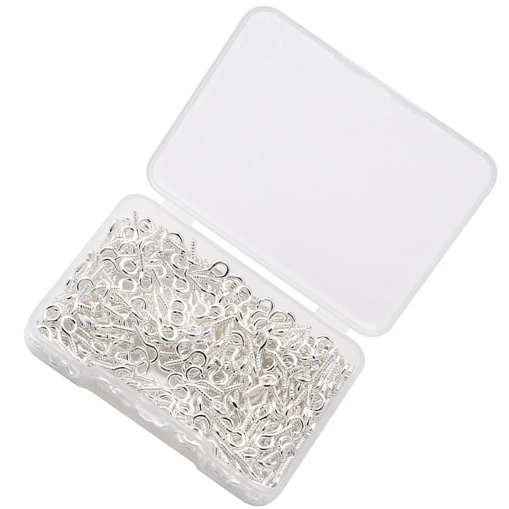 

300 Pcs Sheep Eye Nails Iron DIY Jewelry Material Pendant Accessories Silver Color Hook Craft Decorative Hardware