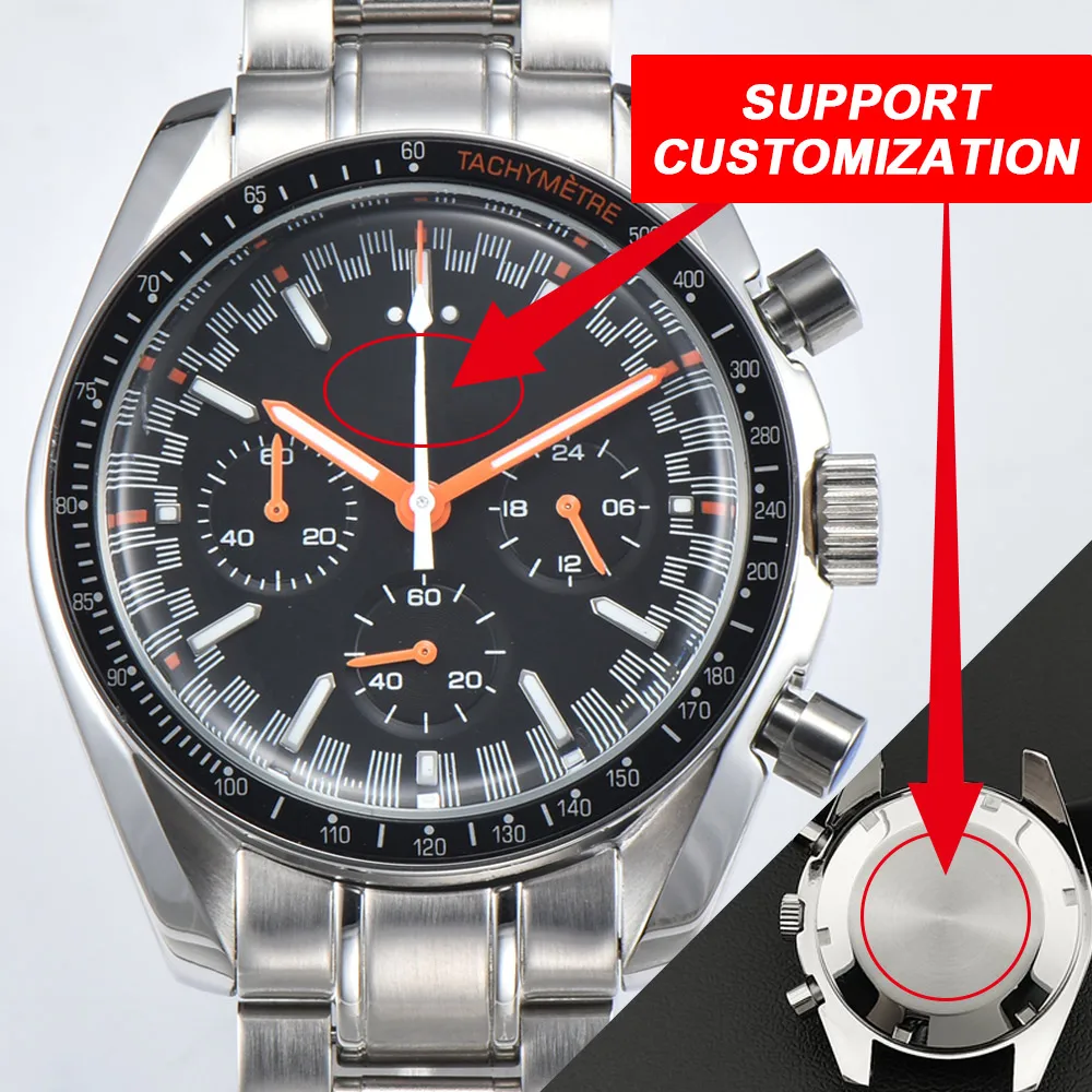 

39.7mm Men's Quartz Watch VK-63 Movement Luxury Fashion Casual Men Quartz Watches 50M Waterproof Customized LOGO