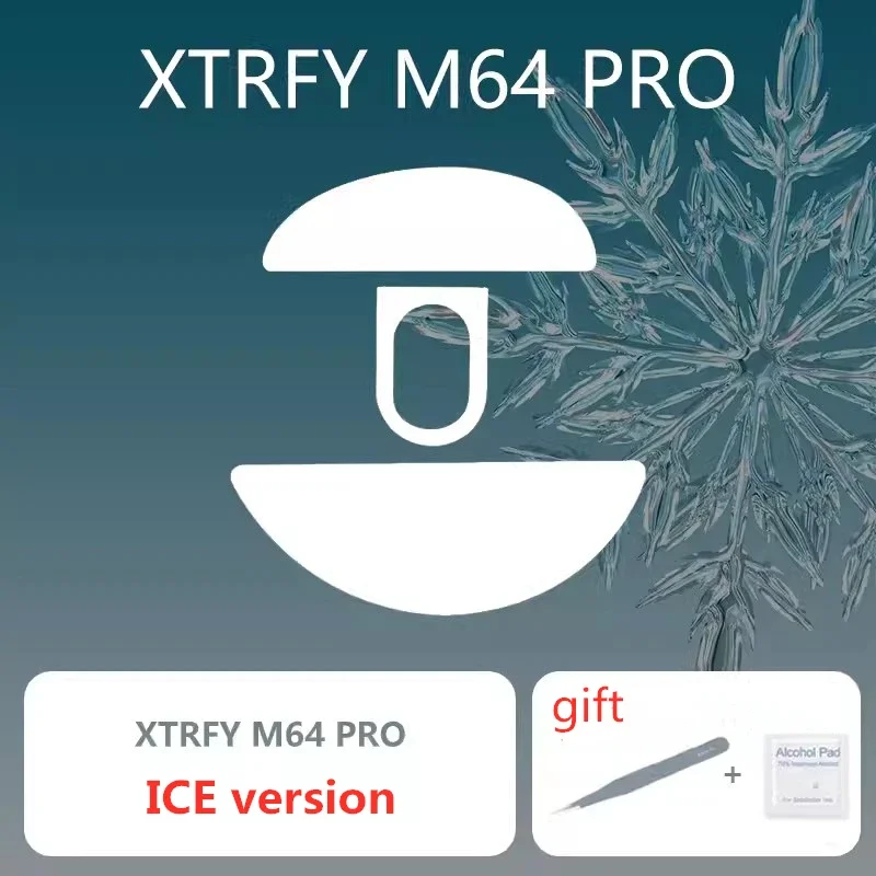 1 Juego de Patines de Ratón Ultraglide para XTRFY M64 PRO, Control de Freno, Velocidad, Patas de Ratón Versión ICE, Deslizadores de Ratón, Patas de PTFE Cherry 64