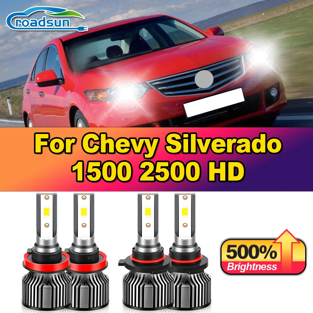 

240W Canbus LED Headlight Bulbs 40000LM Auto Lamps 12V 6000K White Front Lights For Chevy Silverado 1500 2500 HD 2007-2019 2020