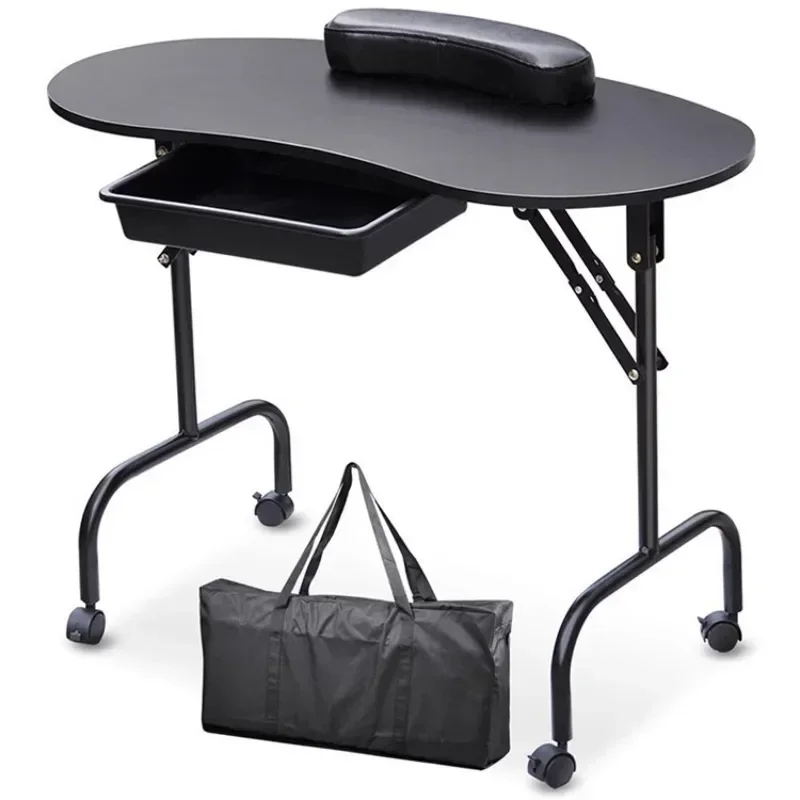Table de manucure portable pliable multifonctionnelle économique pour salon de beauté, mobilier professionnel de luxe pour maquillage