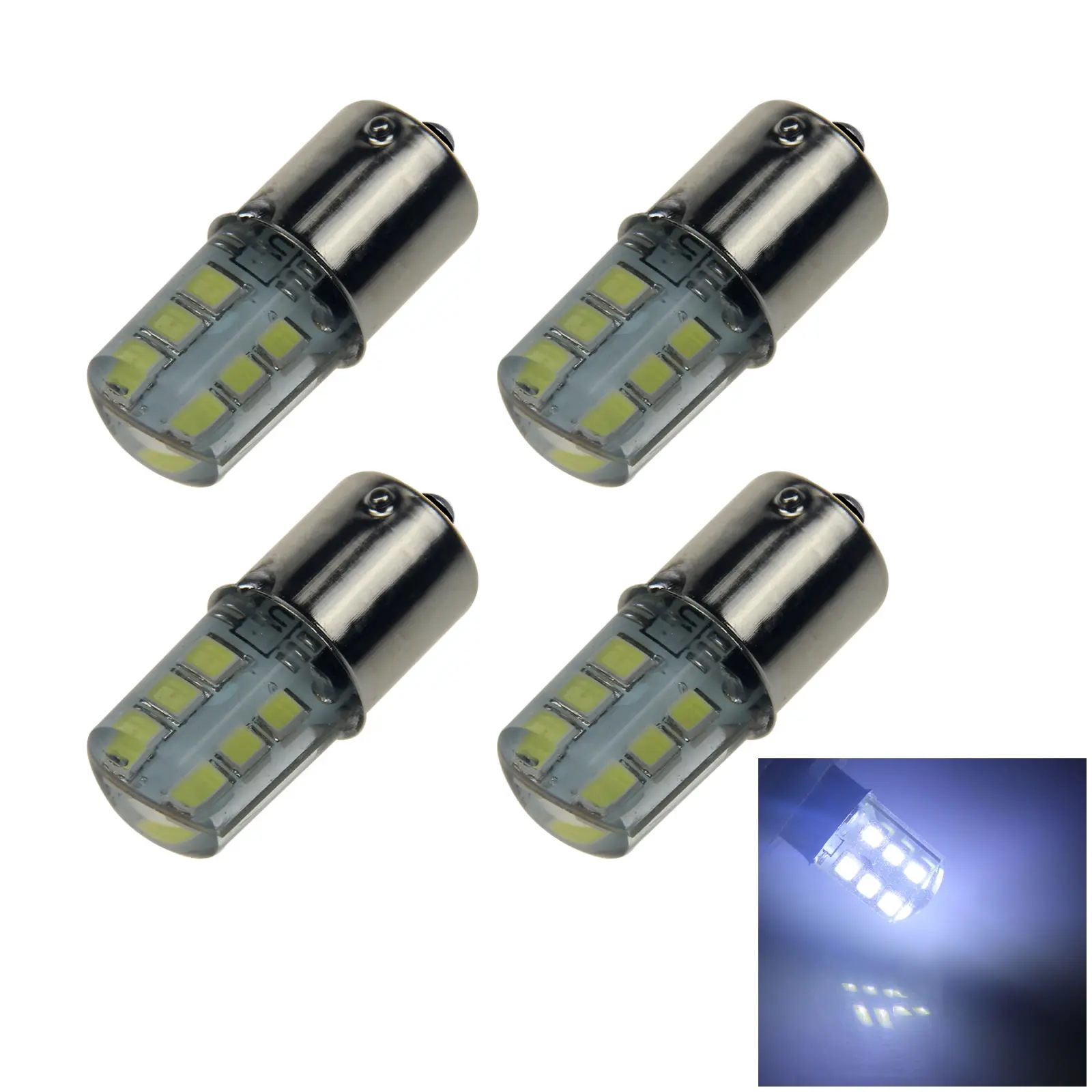 4x Белый RV 1156 боковая лампа-Маркер 12 излучателей 2835 SMD СВЕТОДИОДНЫЙ 1129 3497 Z20470