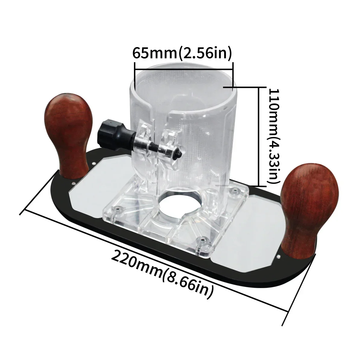 Hand-held Wood Router Plunge Base for Engraving Slotted Flip Trimming Opening Carving Milling Base Woodworking Tool