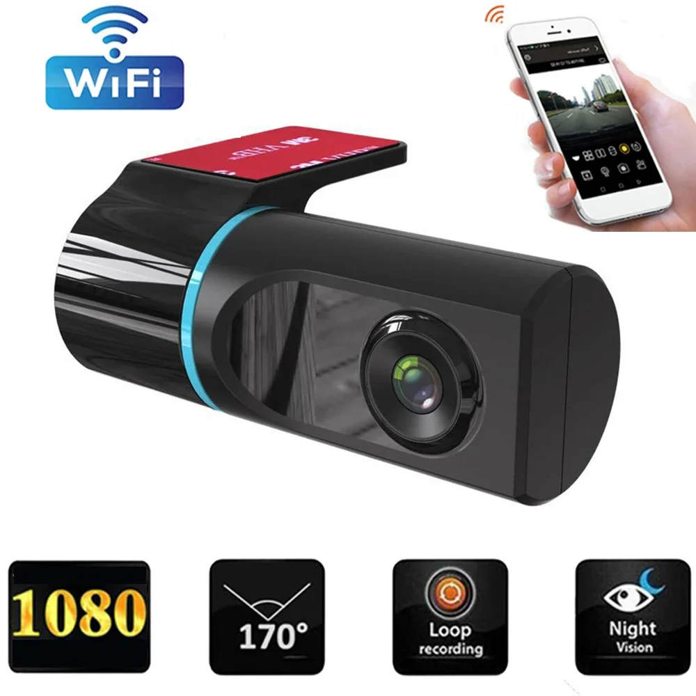 Mini Dash Cam Wifi Night Vision Black Box Large Screen Navigator for Android 4.0 and Above Camera Car 1080p With Recording Car