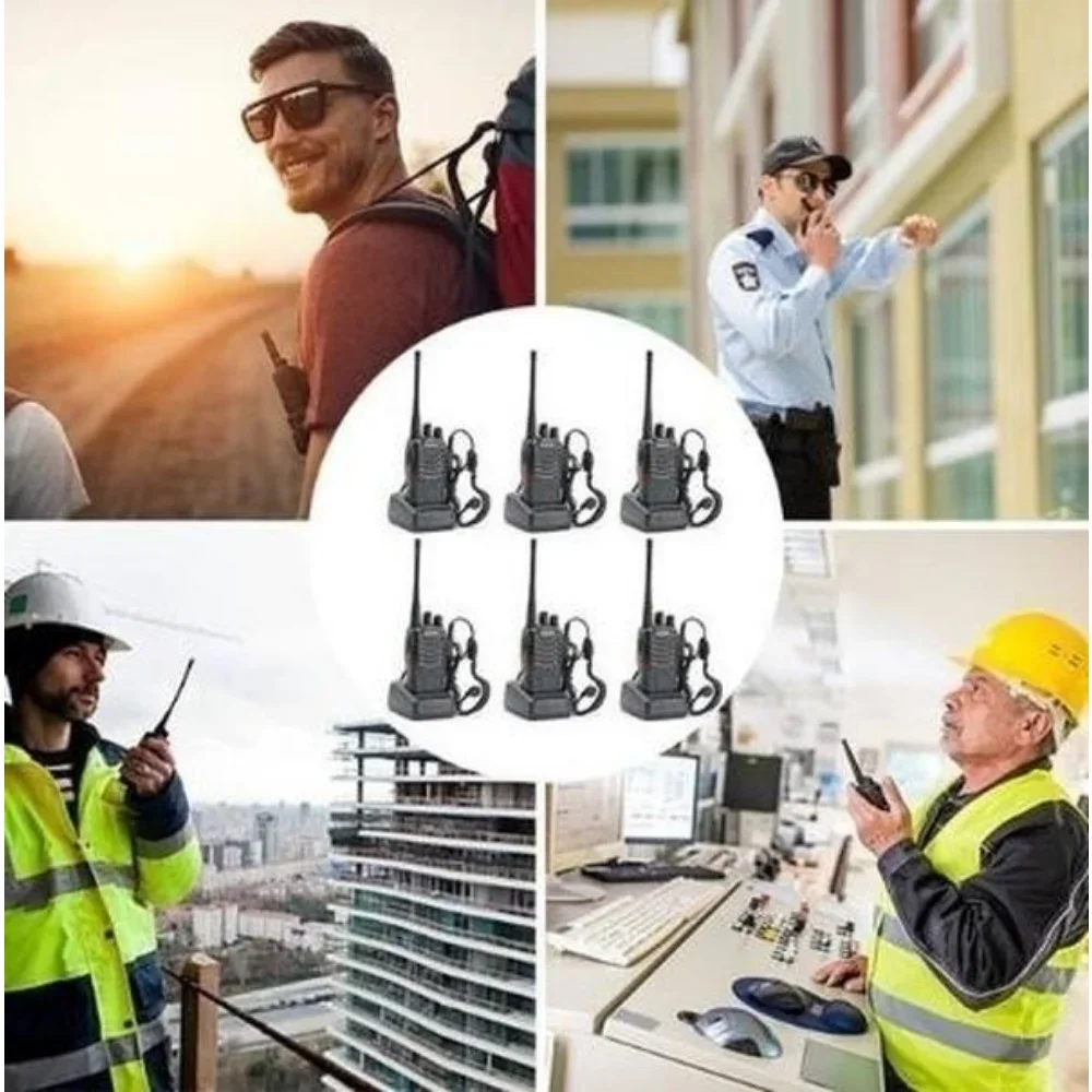 2PCS/1PCS 5KM Range Wireless Walkie-Talkie Talkie UHF 400-470MHz 5W Handheld Two-way Ham Radio(Desk Charge+BF888) Voice Prompt