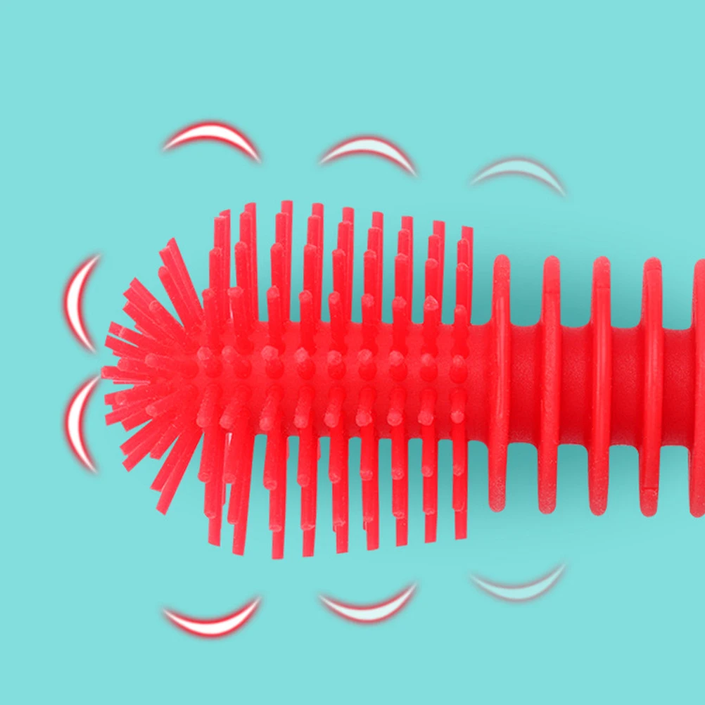 

Quick-drying Bottle Brush 360° Rotating Cleaning Tool Red Multifunction Silicone Scrubbing Cup Bottle Parts