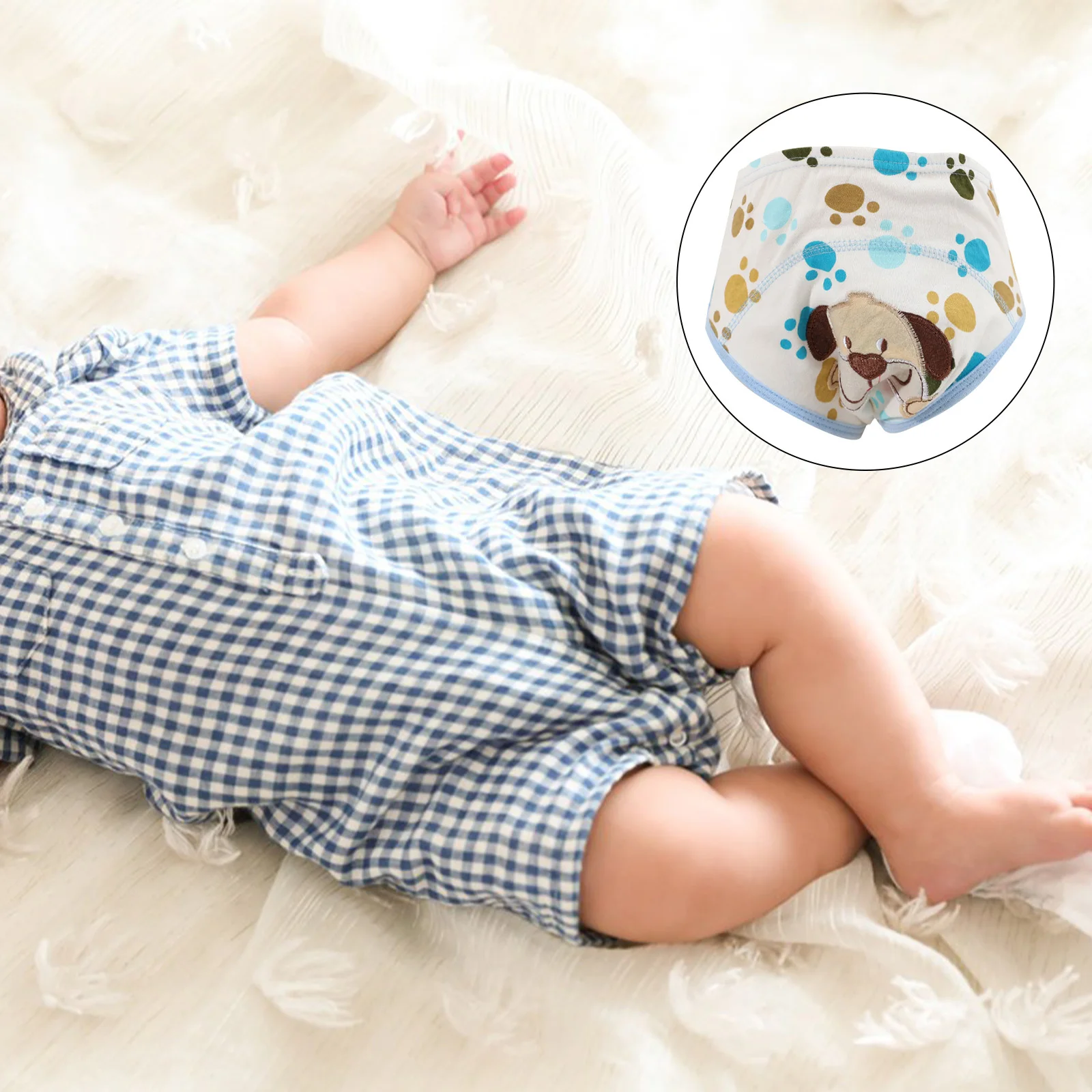 

6Pcs Children Training Pants Toddler Potty Training Waterproof Reusable Soft Baby Underwear Size M Cartoon Patterns