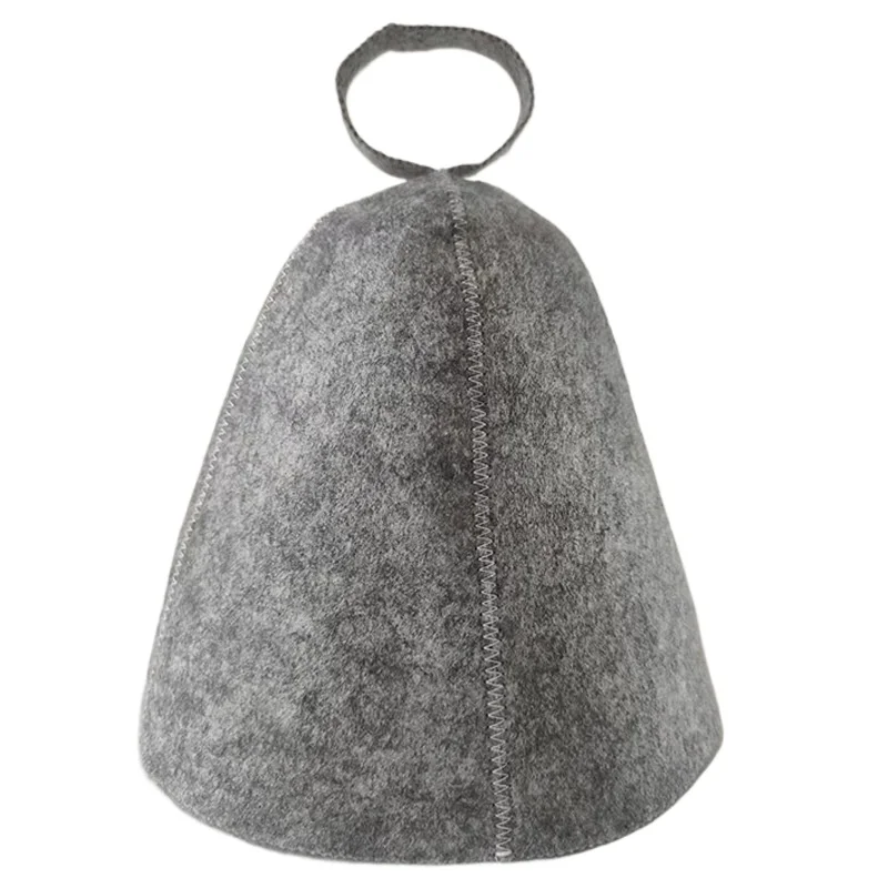 Pure Wool Felt Sauna Hat Russian Banya Cap For Saunahut Bath Shower House Head Protection Sauna Vaporarium Accessories