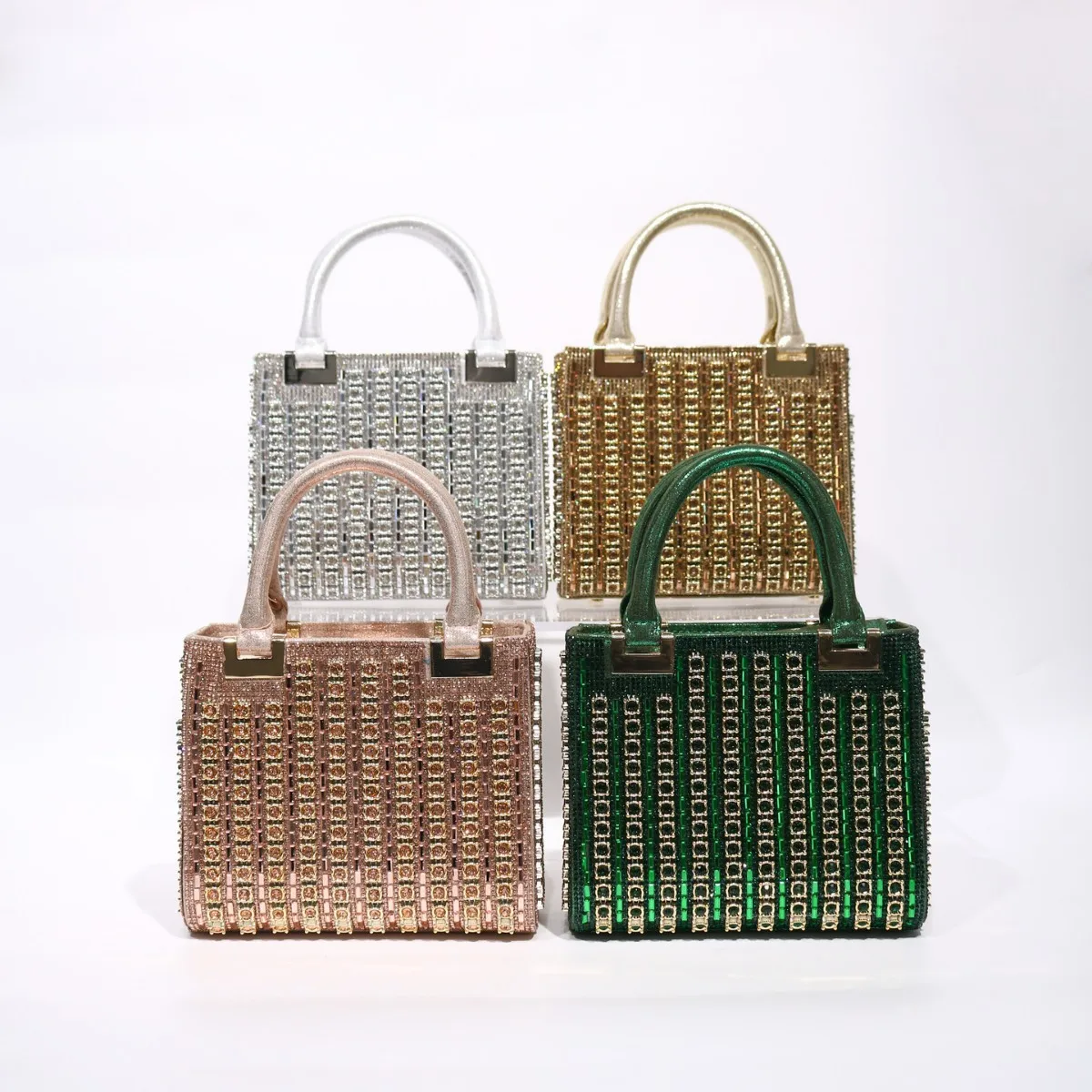 

Women Banquet Bag Diamond Encrusted Style Handbag Fashion Light Luxury Small Square Versatile Evening Dress Party Handheld Bag