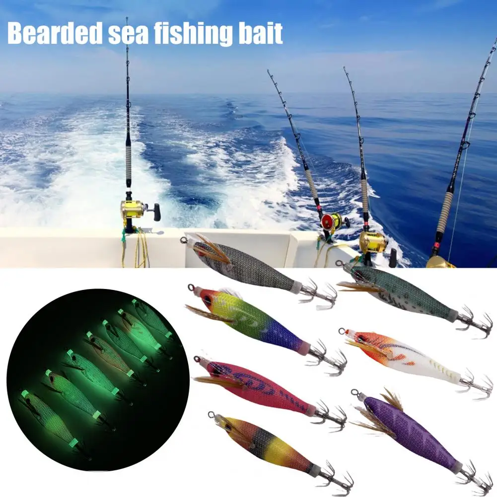 8cm/6g Luminous Shrimp Bait Sharp Squid Hook Simulation Fishing Sea Fishing Artificial Hard Lure Bait Fishing Tackle 야광 새우 미끼