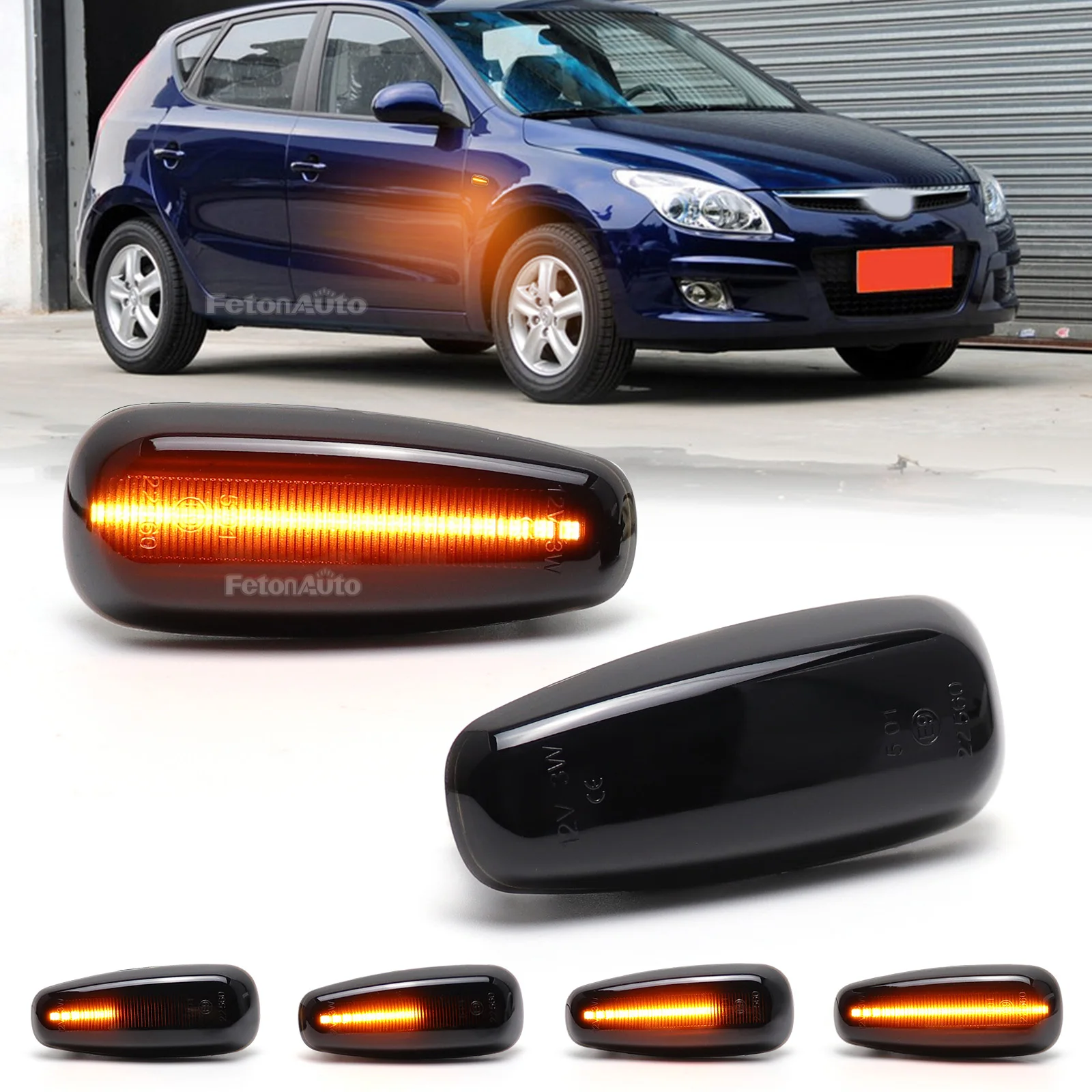 Sequential Side Marker Turn Signal Light for Hyundai i30 CW FD Grandeur TG Avante Elantra  KIA Ceed Carens Rondo Pro Rio 3