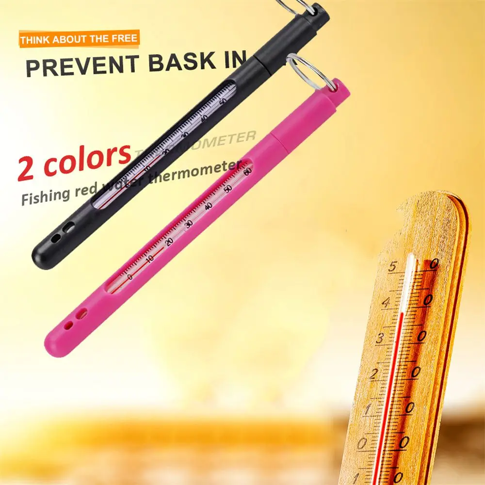 Portable Fish Tackle Angling Supplies Stream Water Temperature Measurement Temp Meter Fishing Thermometer With Carabiner
