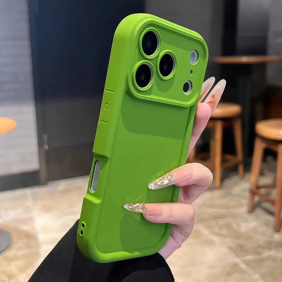Funda de silicona de lujo en colores candy para iPhone 17 Air 16 15 14 13 12 11 Pro Max Plus con parachoques a prueba de golpes 3