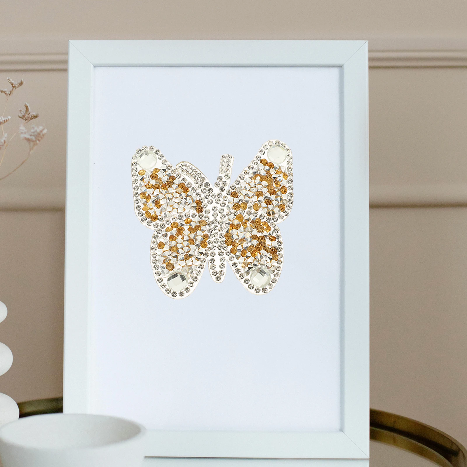 

10pcs Rhinestone Auxiliary Materials Butterfly Clothing Patches Decorative Sewing Patches for Jeans Bags Multi-Function