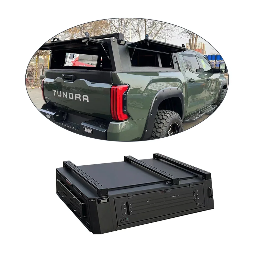 Aluminum Alloy Pickup Accessories Truck Bed Rack System 2023 Tundra Hardtop Canopy for Toyota