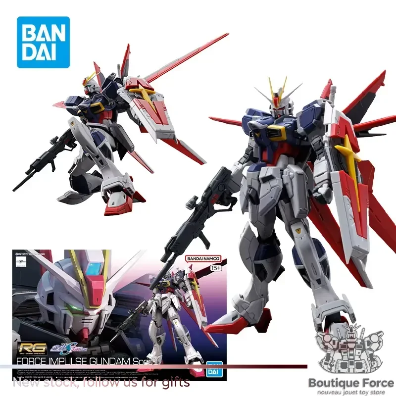 

Bandai Gundam Seed Freedom Force Impulse Gundam Action Figure Spec2 RG39 Plastic Model Kit Toy for Boys Children Collectible
