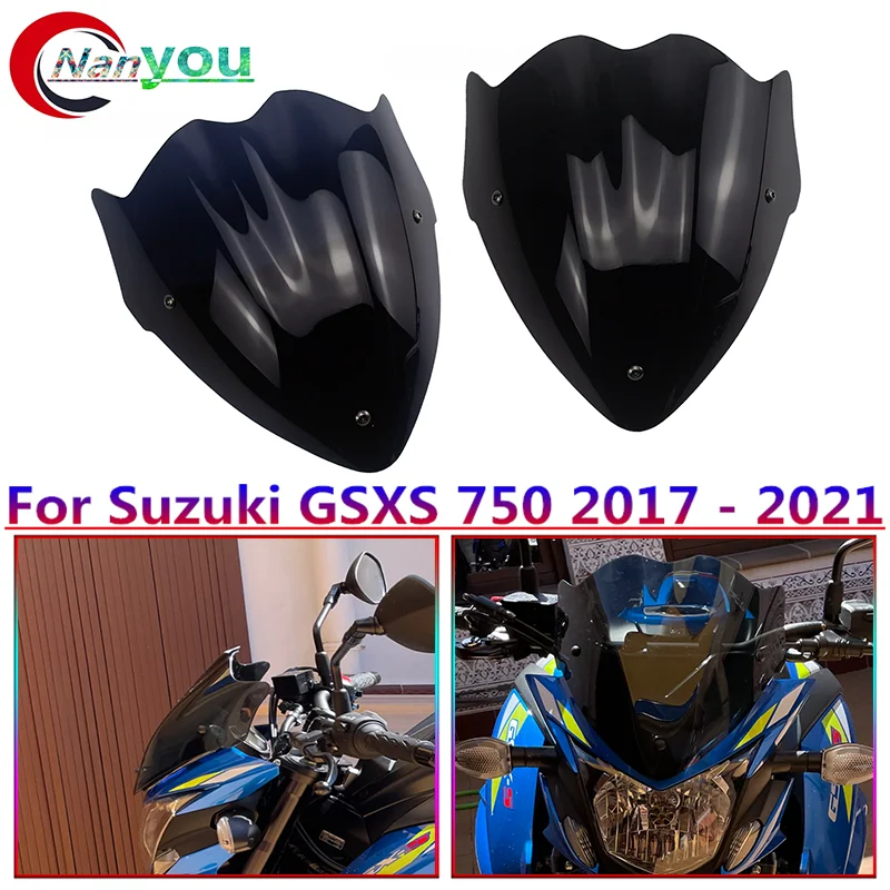 GSXS 750 motocicleta deportes parabrisas visera parabrisas apto para Suzuki GSX-S750 17-21 18 19 20 GSXS 750 2017 2021 GSXS750 2019
