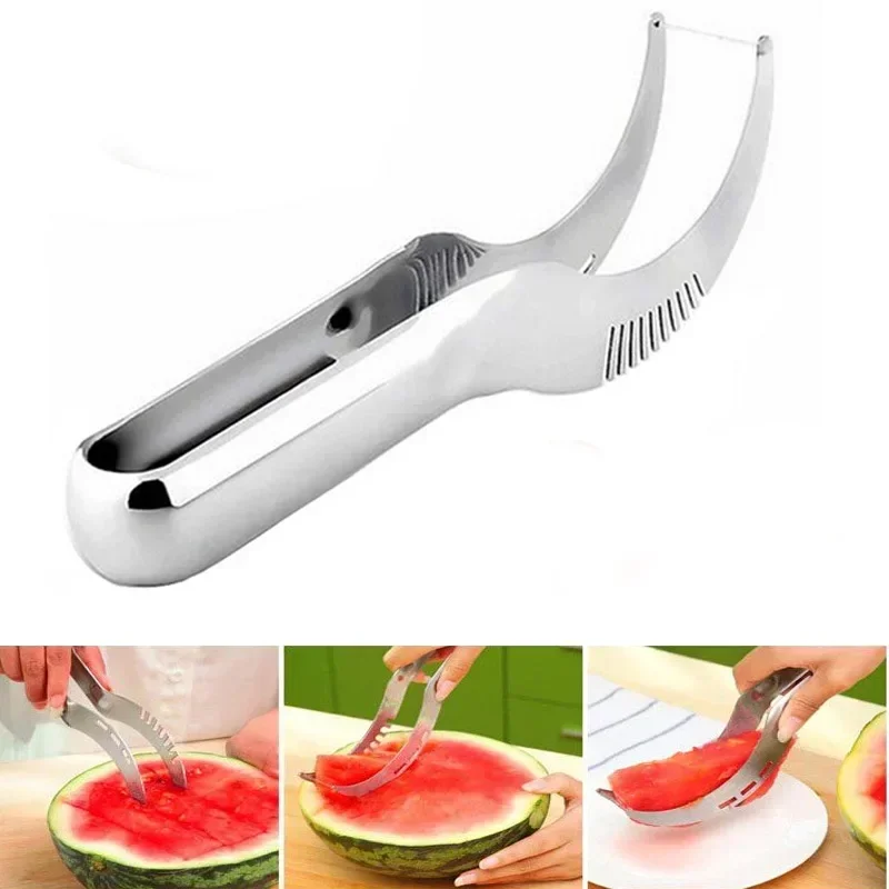 Stainless Steel Windmill Watermelon Cutter Artifact Salad Fruit Slicer Cutter Tool Watermelon Digger Kitchen Accessories Gadgets