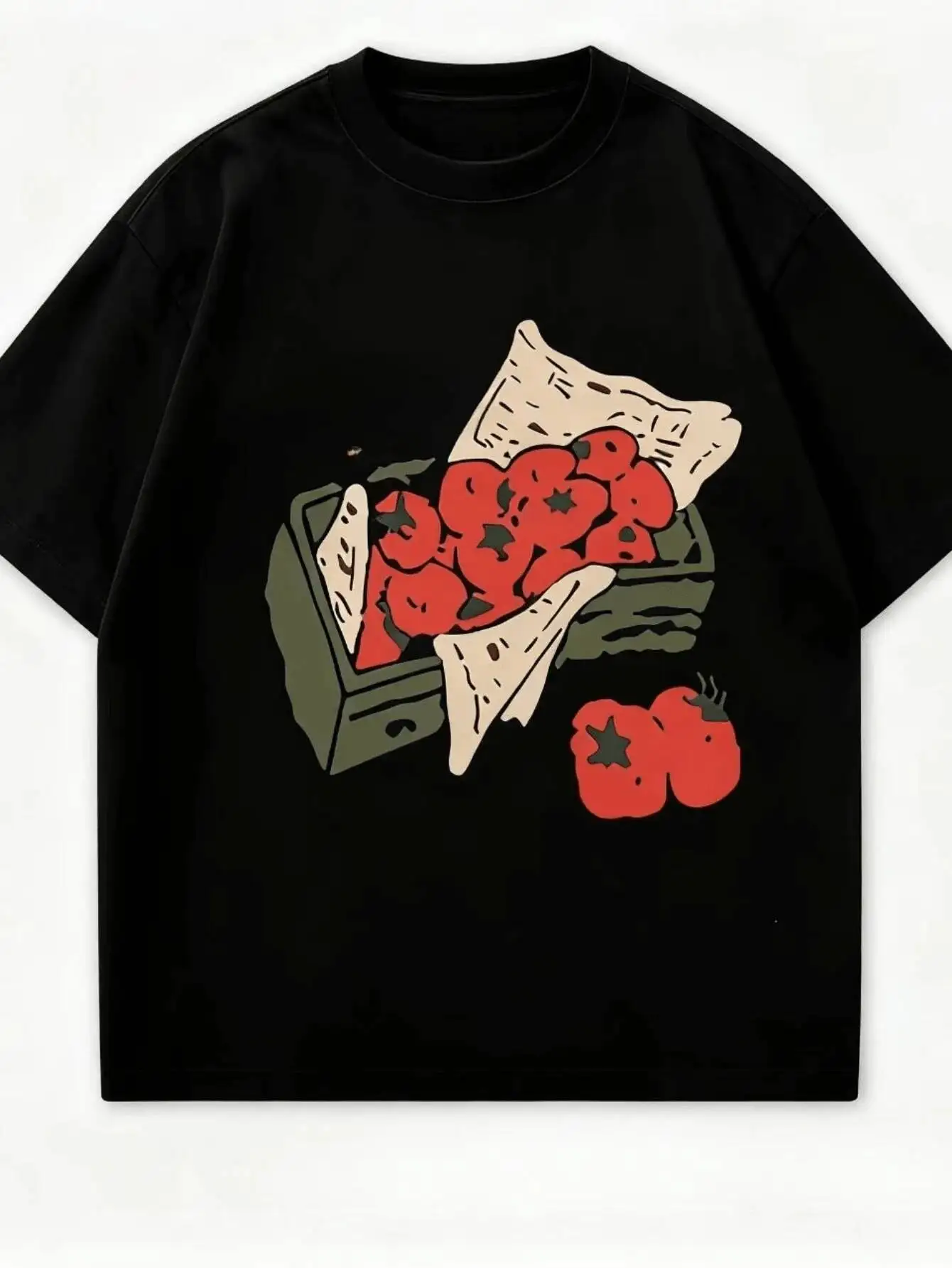 Creative Fruit Vegetable Patterns For Men And Women Summer T-Shirts Girls Boys Fashion Clothing T-Shirt Women's and Men's Unique Prints, Comfortable, Soft, Holiday Gift, Personalized