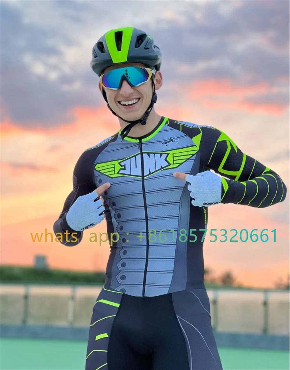 

Junk Skates Mens Pro Team Triathlon Skate Suit Skinsuit Inline Roller Racing Speed Skat Clothing Ciclismo Fast Skating Jumpsuit