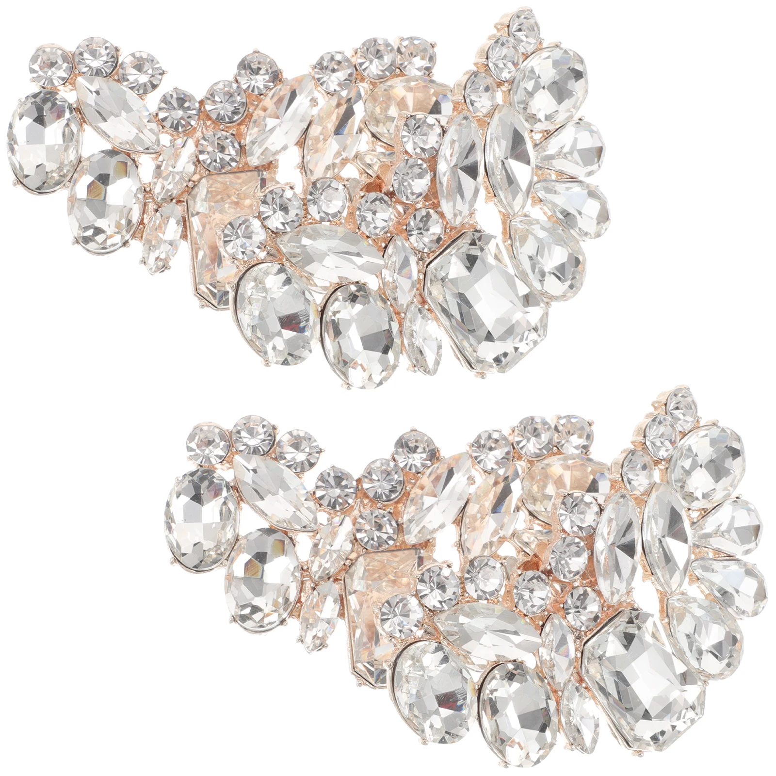 

2 Pcs Shoe Flower Decorations Detachable Accessories Elegant Embellishment Zinc Alloy Clip On Decoration For Heels Wedding