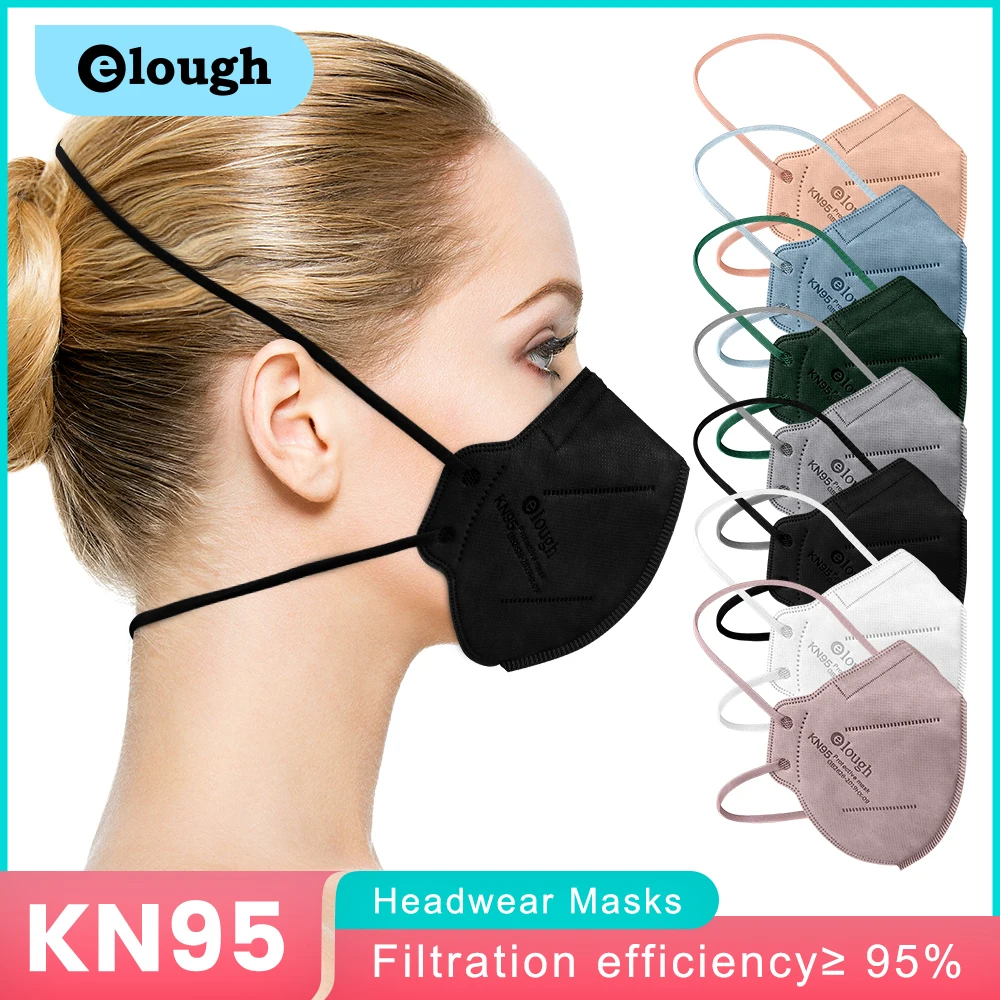 

10-100Pcs Security Protection mascarillas fpp2 face masks kn95 masque 5 layers head mounted mouth mask mascarillas faciales