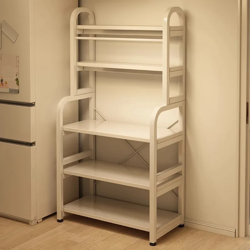 Kitchen Multifunctional Shelf Storage Cabinet Microwave Oven Shelf Simple Shelf Floor to Floor Multi-layer Pot Rack