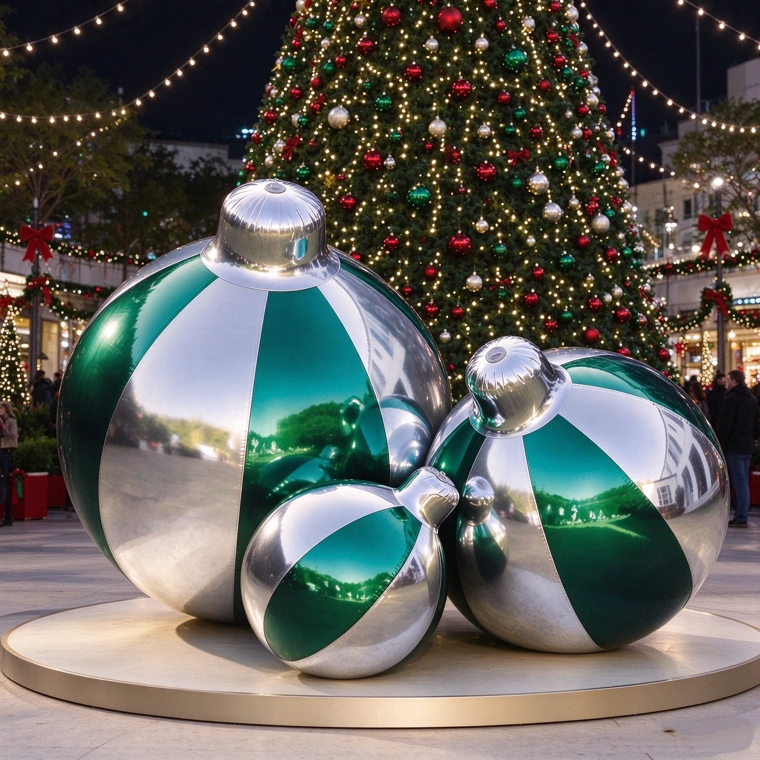 Large Decorative Mirror Ball Christmas Ornament for Home Garden Shopping Mall Hotel Storefront and Event Display