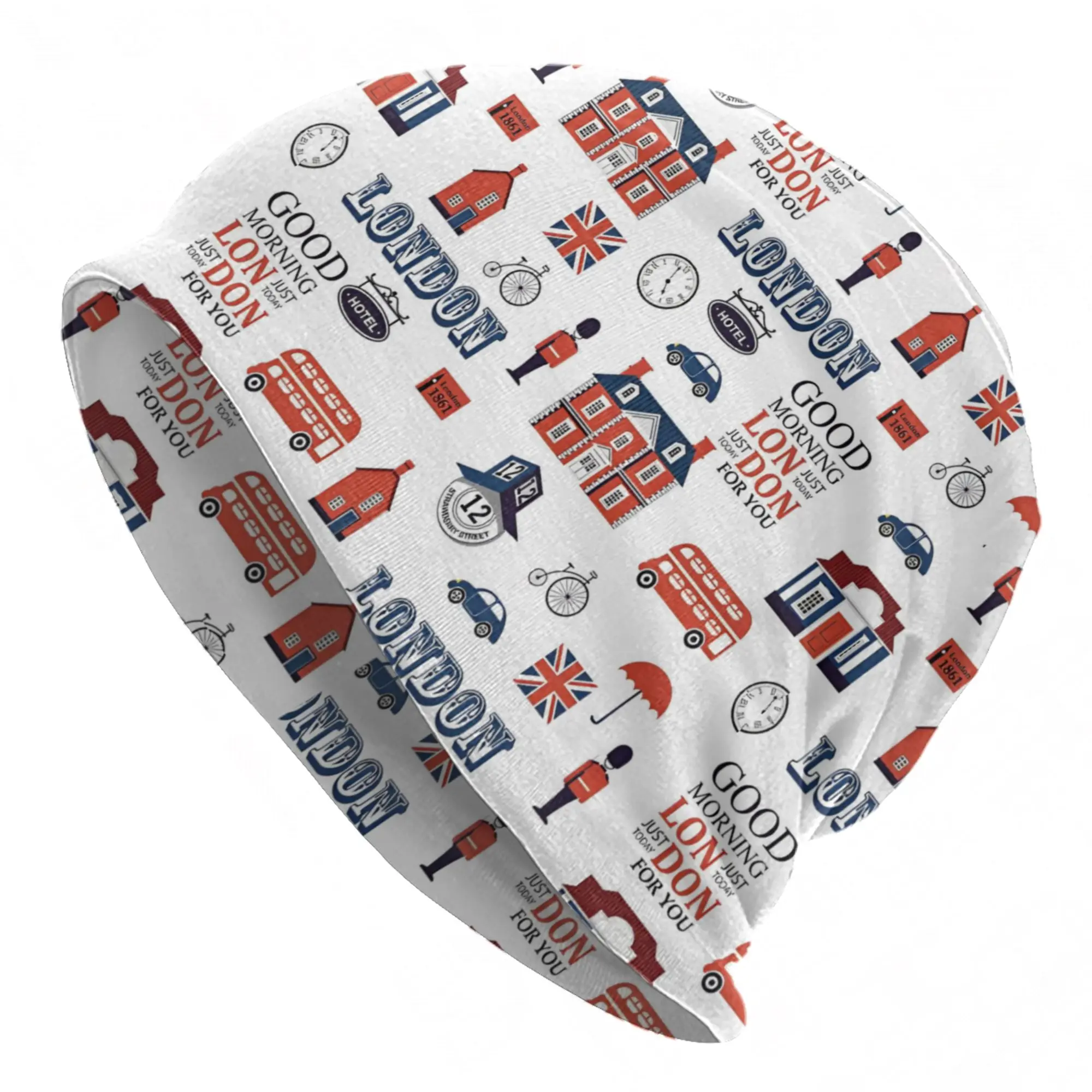 Charming London Bonnet Hat Fashion Street A Whimsical Ode Skullies Beanies Hats Men's Women's Warm Head Wrap Caps