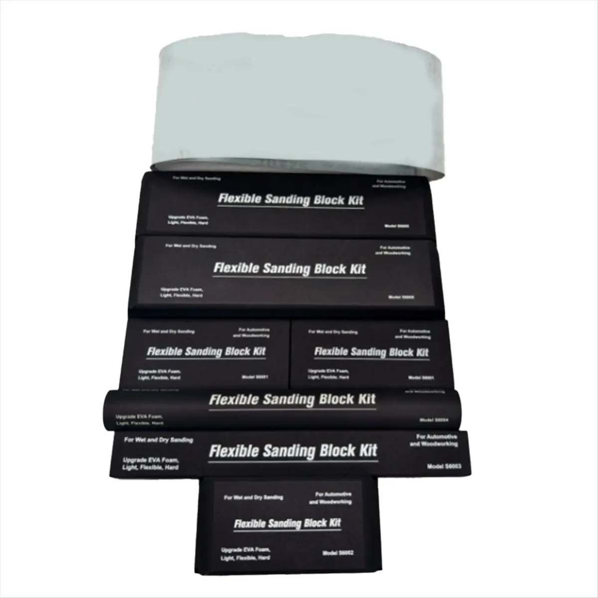 HITL Sanding Block Kit of 7 with Sandpaper Sheet,Hand Abrasives Auto Body Sanding Block Set for Automotive Paint Sand