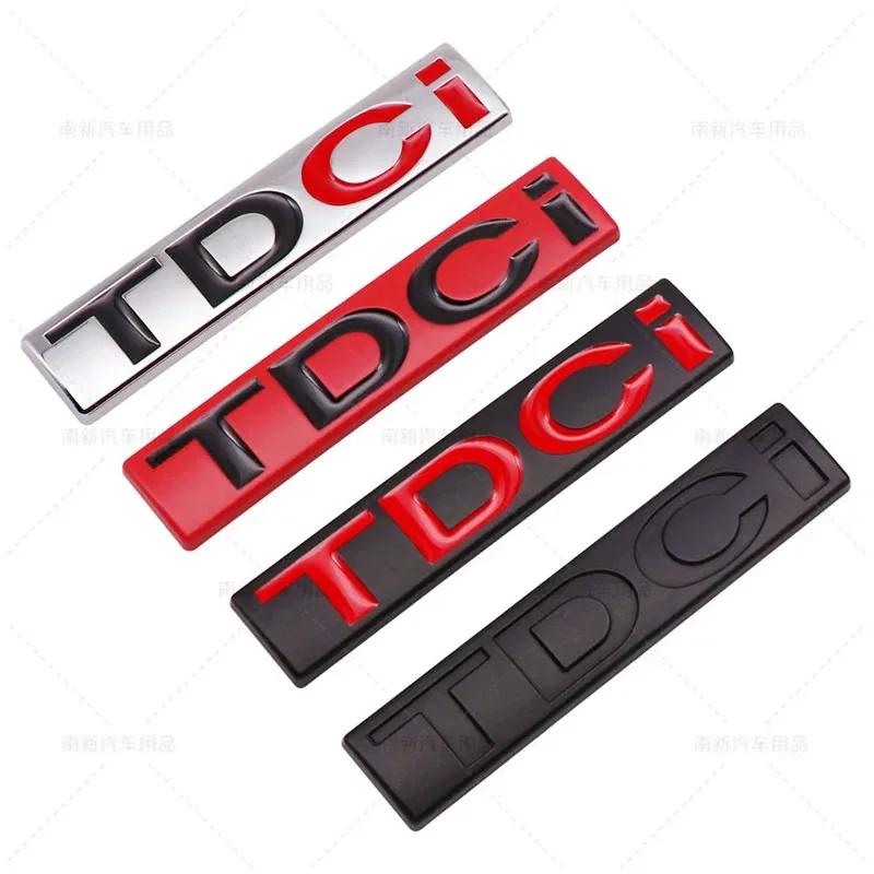 3D Metal TDCI Logo Car Rear Trunk Emblem Tailgate Door Styling Accessory Adhesive Badge For Ford Kuga Explorer Transit Sticker