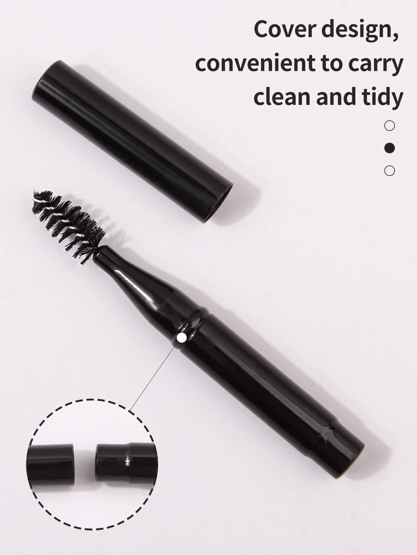 1PCS eye black brush multi-function eyelash brush with cover can bend eyebrow comb simulation eyebrow brush for men and women