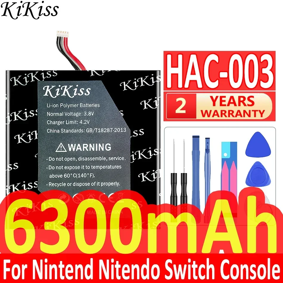 

6300mAh KiKiss Replacement Battery HAC-003 for Nintend Nitendo Switch Console Li-ion Rechargeable Batteries