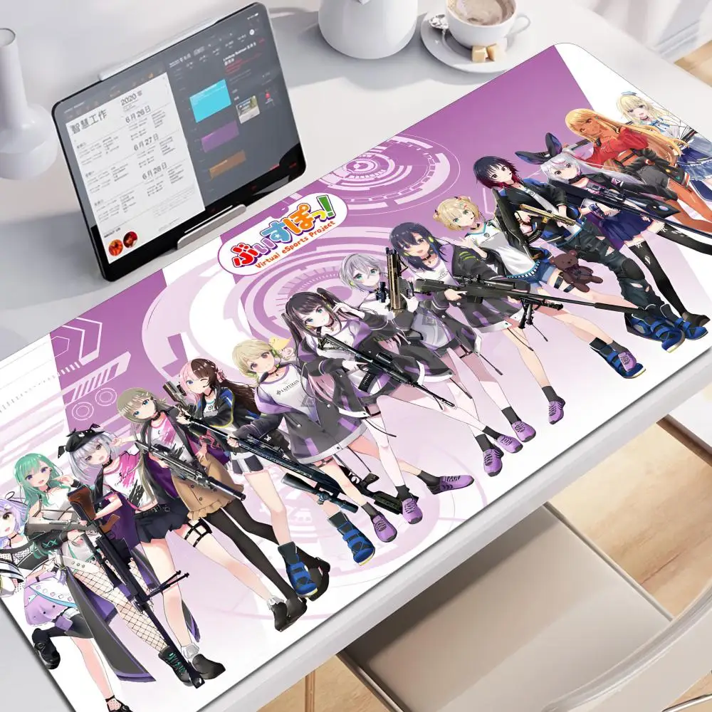 Mouse Pad XXL 900x400 VSPO VTuber Virtual YouTuber Grande para Teclado de Computador, Acessório de Jogos de PC Anime, Tapete de Mesa
