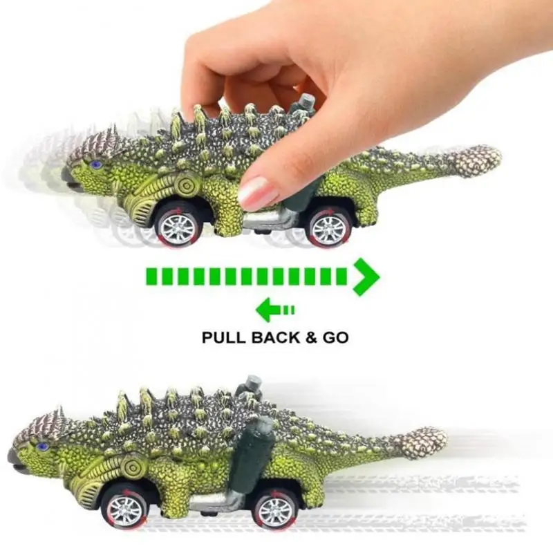 Hot Dinosaur Toy Pull Back Cars Realistic Dino Cars Mini Monster Truck with Big Tires Small Dinosaur Toys for Kids Birthday Gift