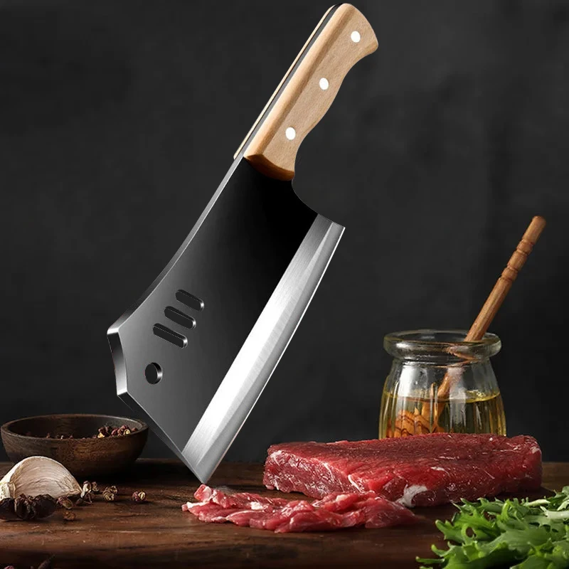 

Chopping and Cutting Dual-purpose Knife High Carbon Steel Kitchen Knives Household Knife Sharp Thick Kitchen Meat Cutting Knife